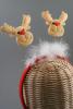 Christmas Reindeer Motif Deeley Bobber with White Fur Trim - view 3